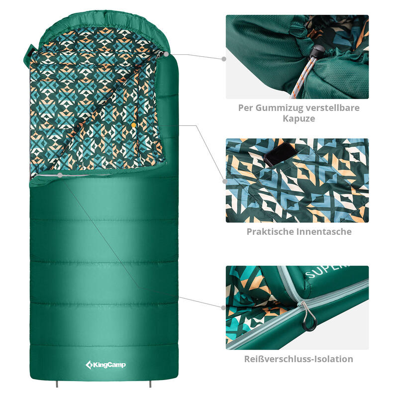 Mumienschlafsack Superior 300XL 3 Jahreszeiten Winter Schlafsack 6°C