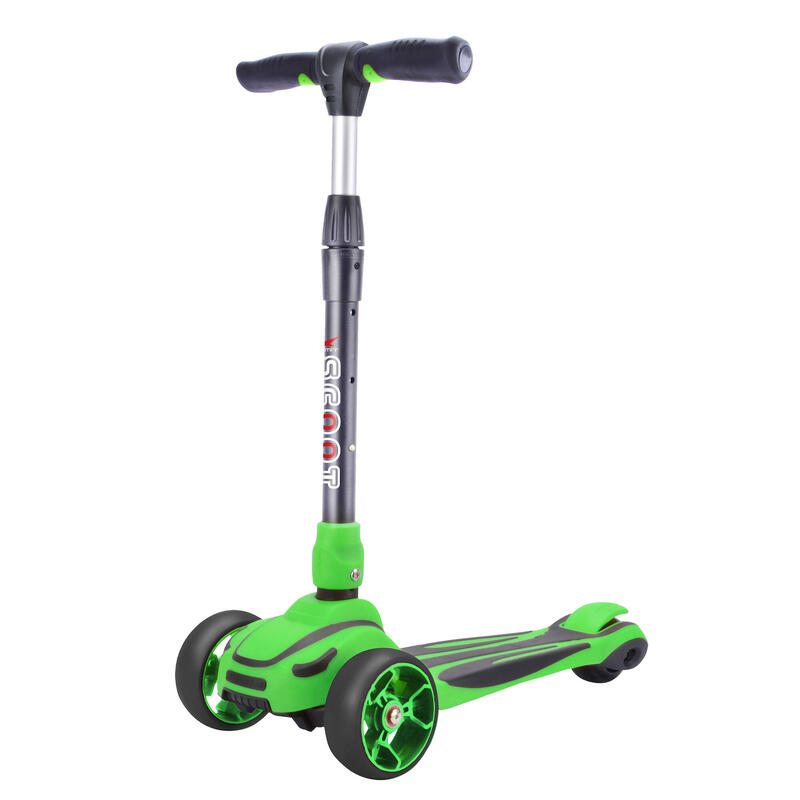 Scooter de três rodas verde Umit X-Trem para crianças de 3 a 12 anos