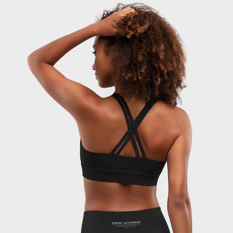 Soutien de desporto Fitness Mulher Balance Black SIROKO Preto