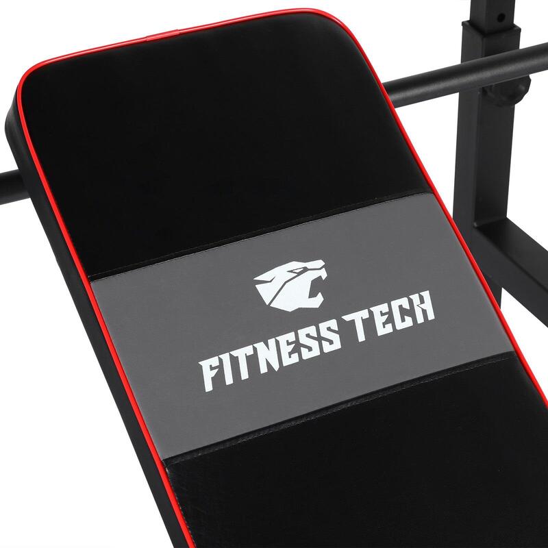 Banco Musculación multiestacion press banca sentadillas Fitness Tech Reclinable