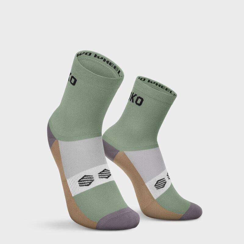 Herren und Damen Radsport Sommer-Fahrradsocken S2 Prades SIROKO Kühles Grün