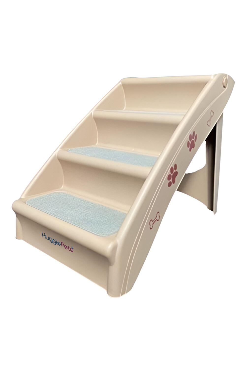 HUGGLEPETS HugglePets Plastic Pet Stairs / Steps  - Beige With Carpet