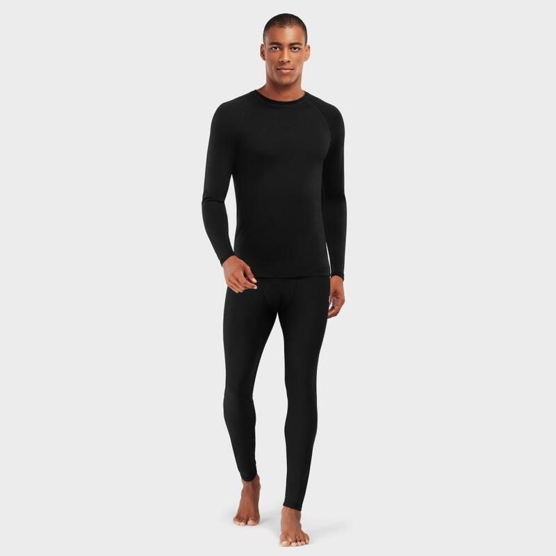 Heren Wintersport merinowol ondershirt Ultimate Thermal SIROKO Zwart