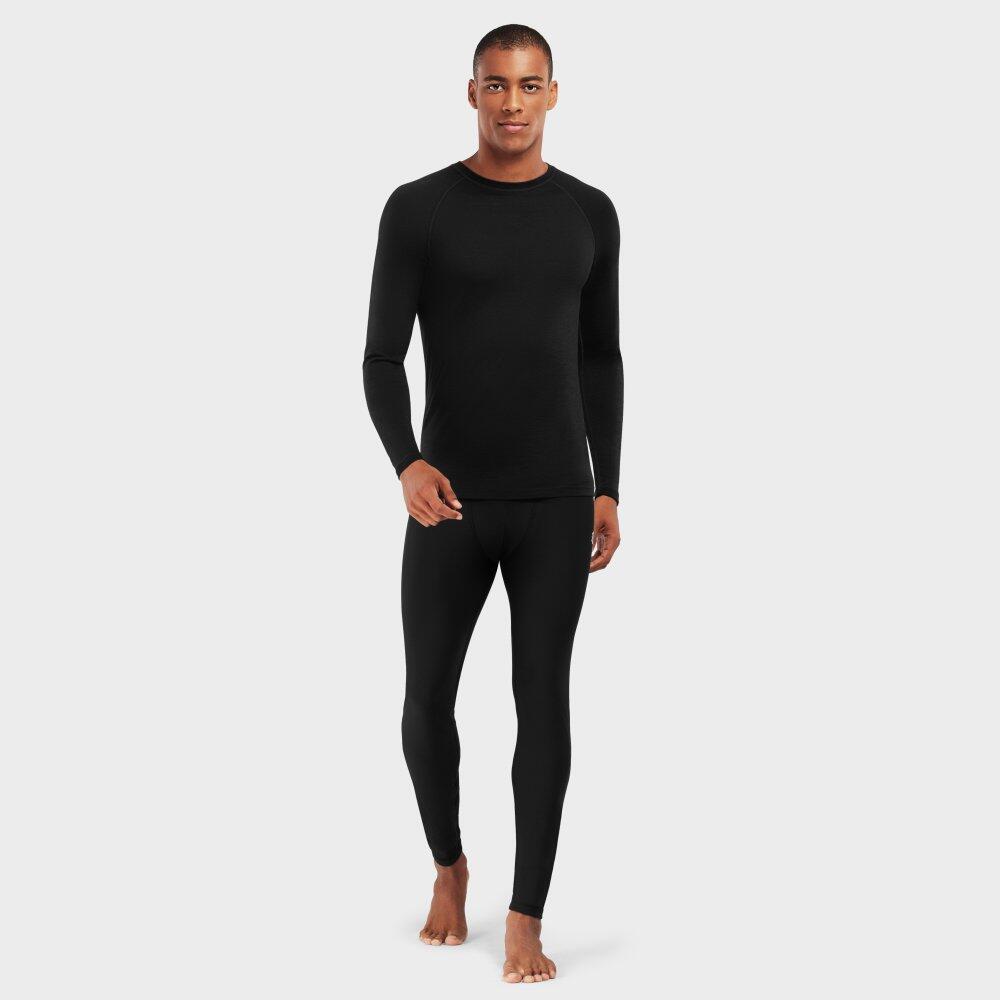 Maglia intima da uomo Ultimate Thermal in lana merino Sport invernali Nero