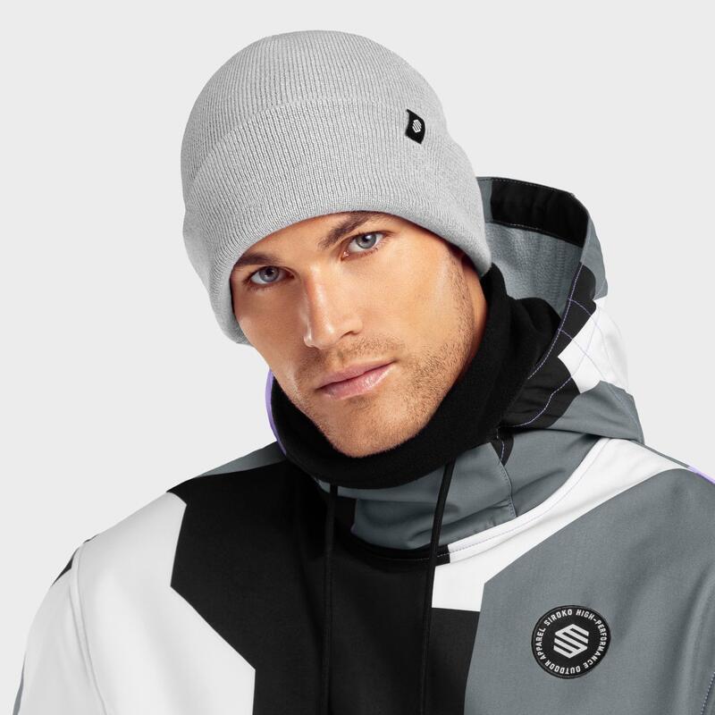 Herren und Damen Wintersport Wintermütze Snowflake Dark Grey SIROKO Grau