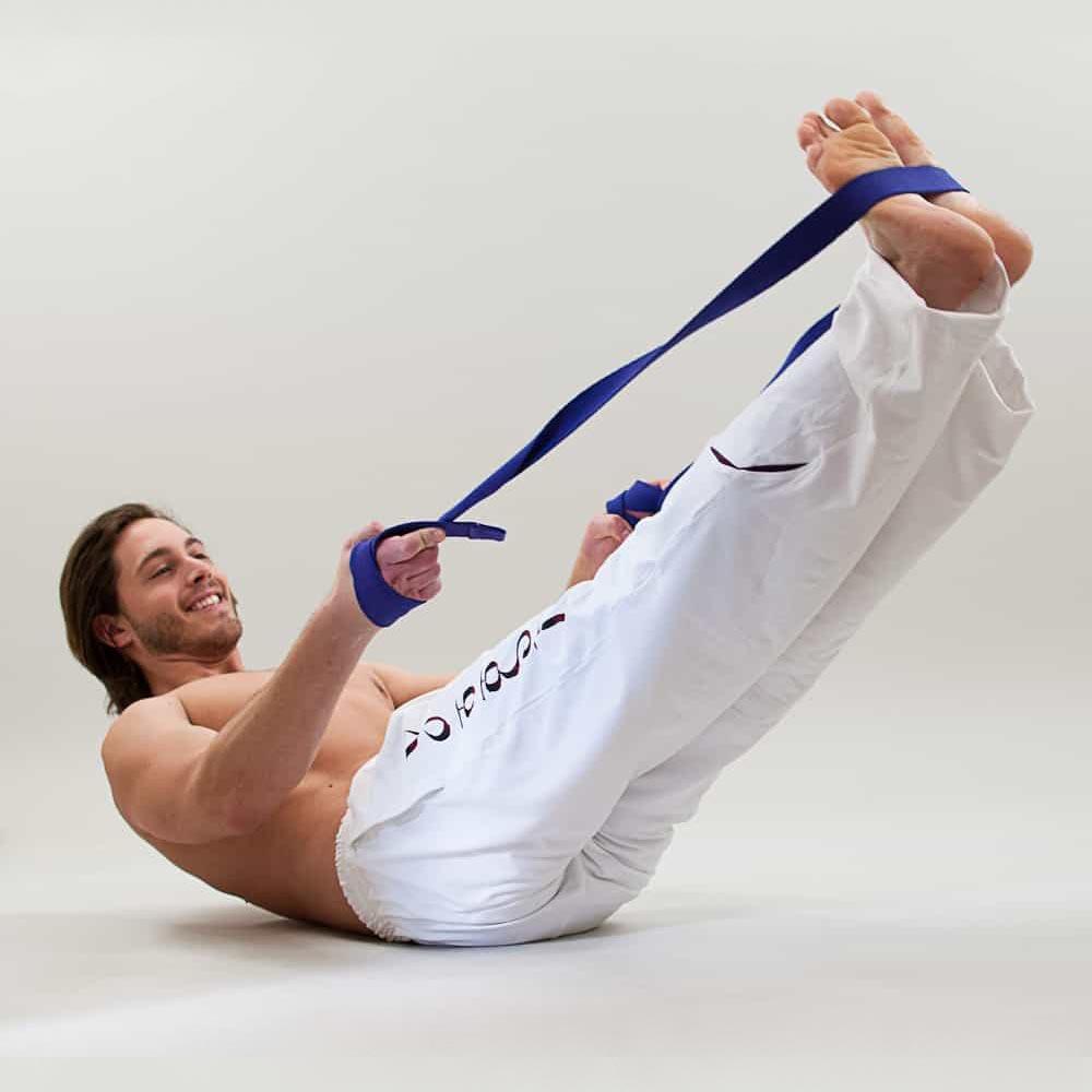 Pantalon yoga homme confort yogi blanc - Vêtement yoga homme ample et ultra doux 6/7