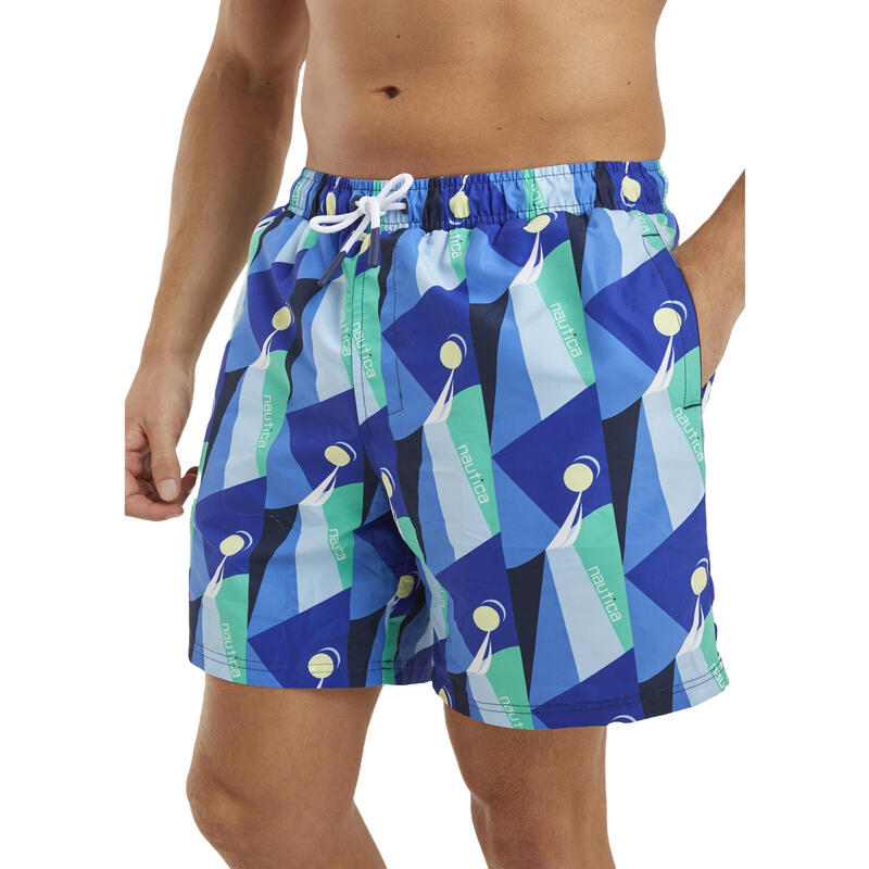 Shorts de baño Nautica Nixon 6, Multicolor, Hombre