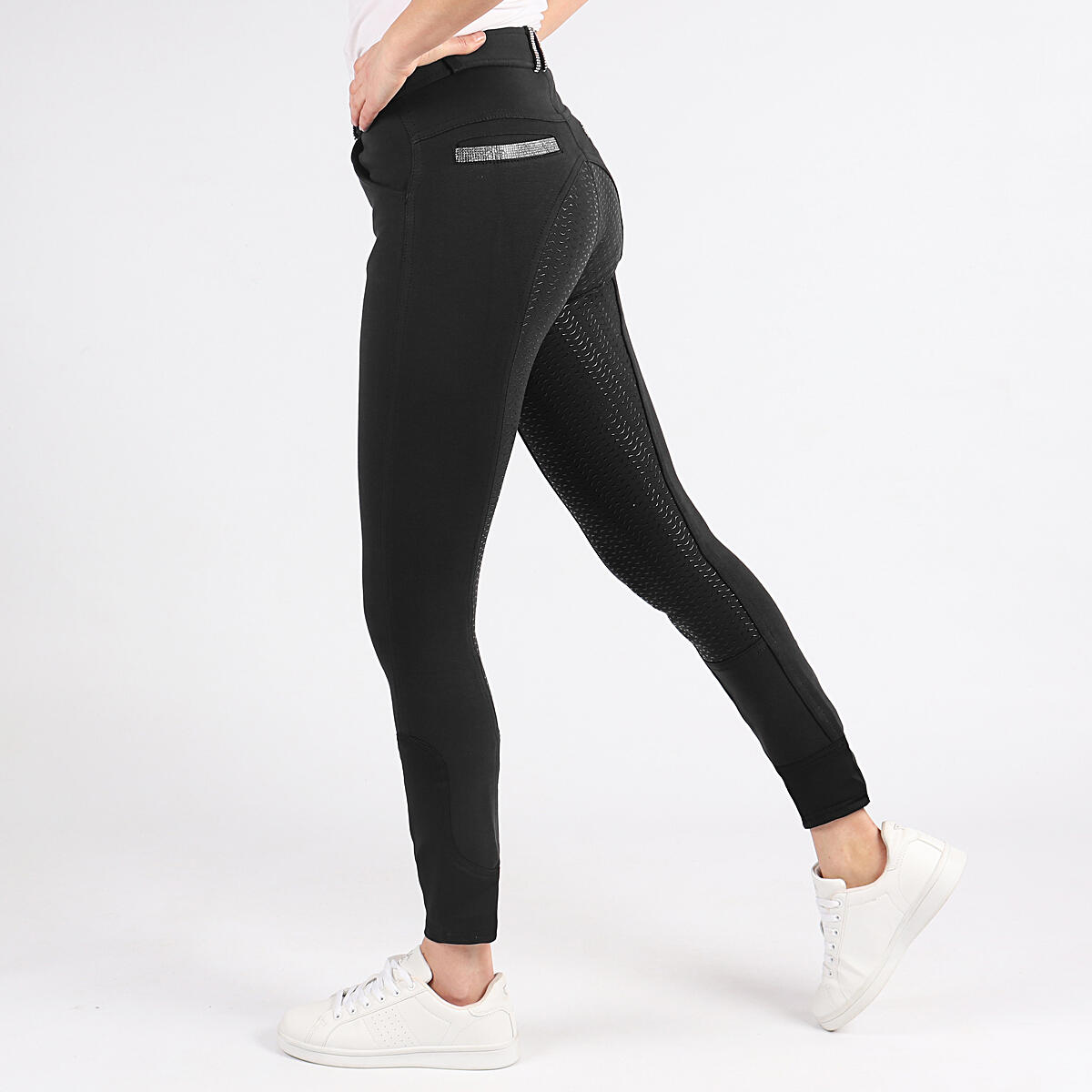 Reithose EJglam Kids Vollbesatz Silikon Epplejeck Schwarz 3/3