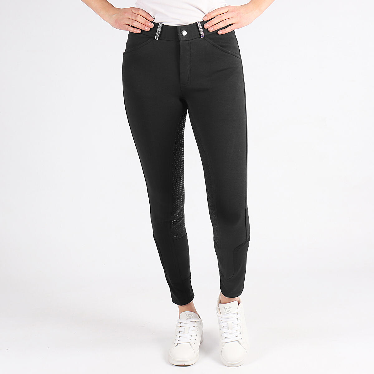 Reithose EJglam Kids Vollbesatz Silikon Epplejeck Schwarz 2/3