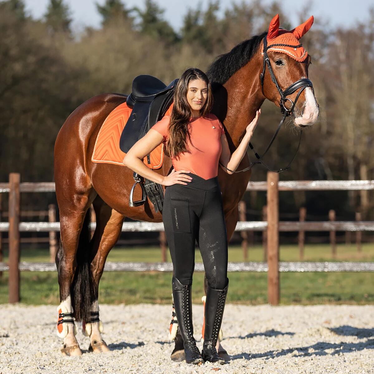 QHP Maglia da equitazione donna Mentone