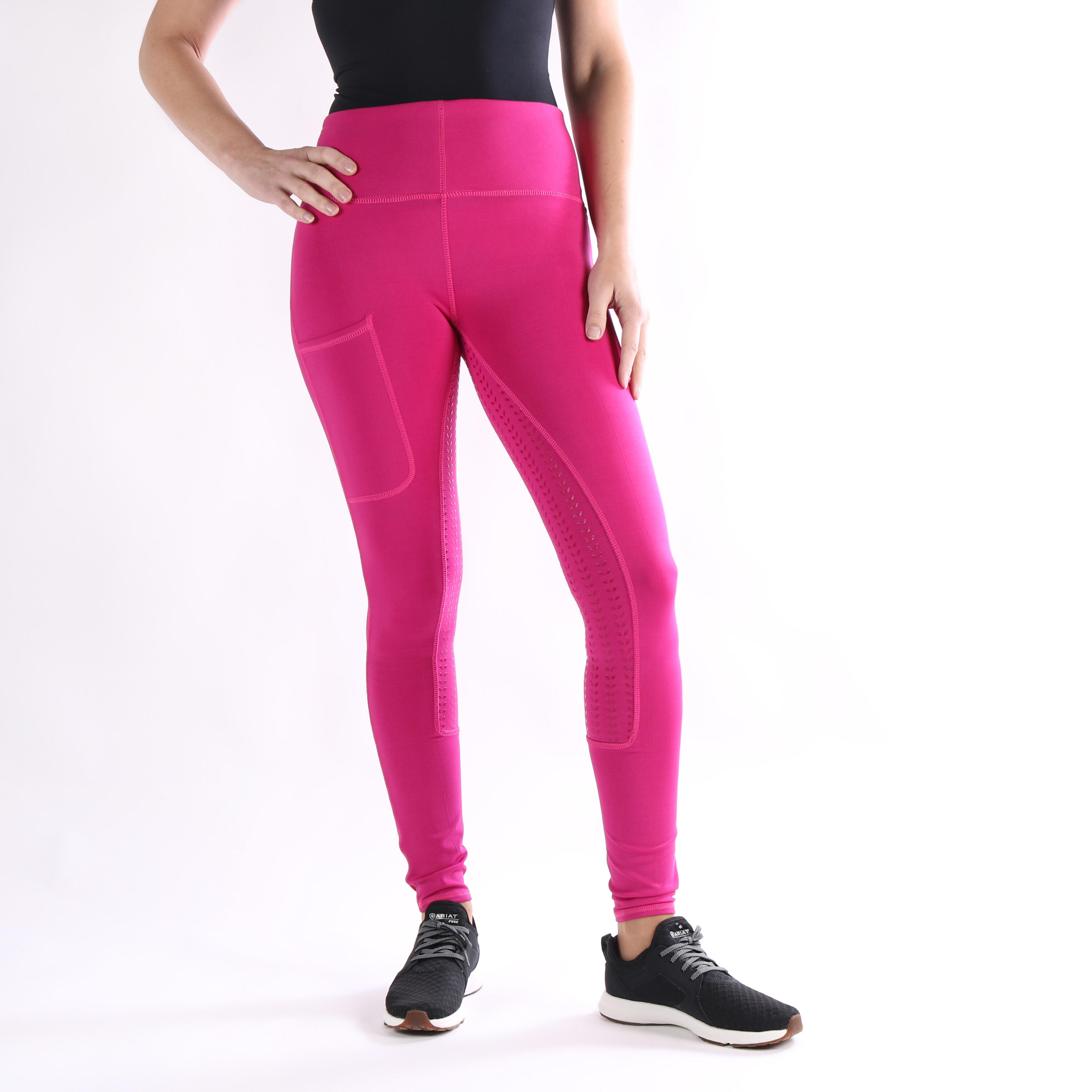 Legging d'équitation Illustris Full Grip Enfants Epplejeck Rose foncé 2/4