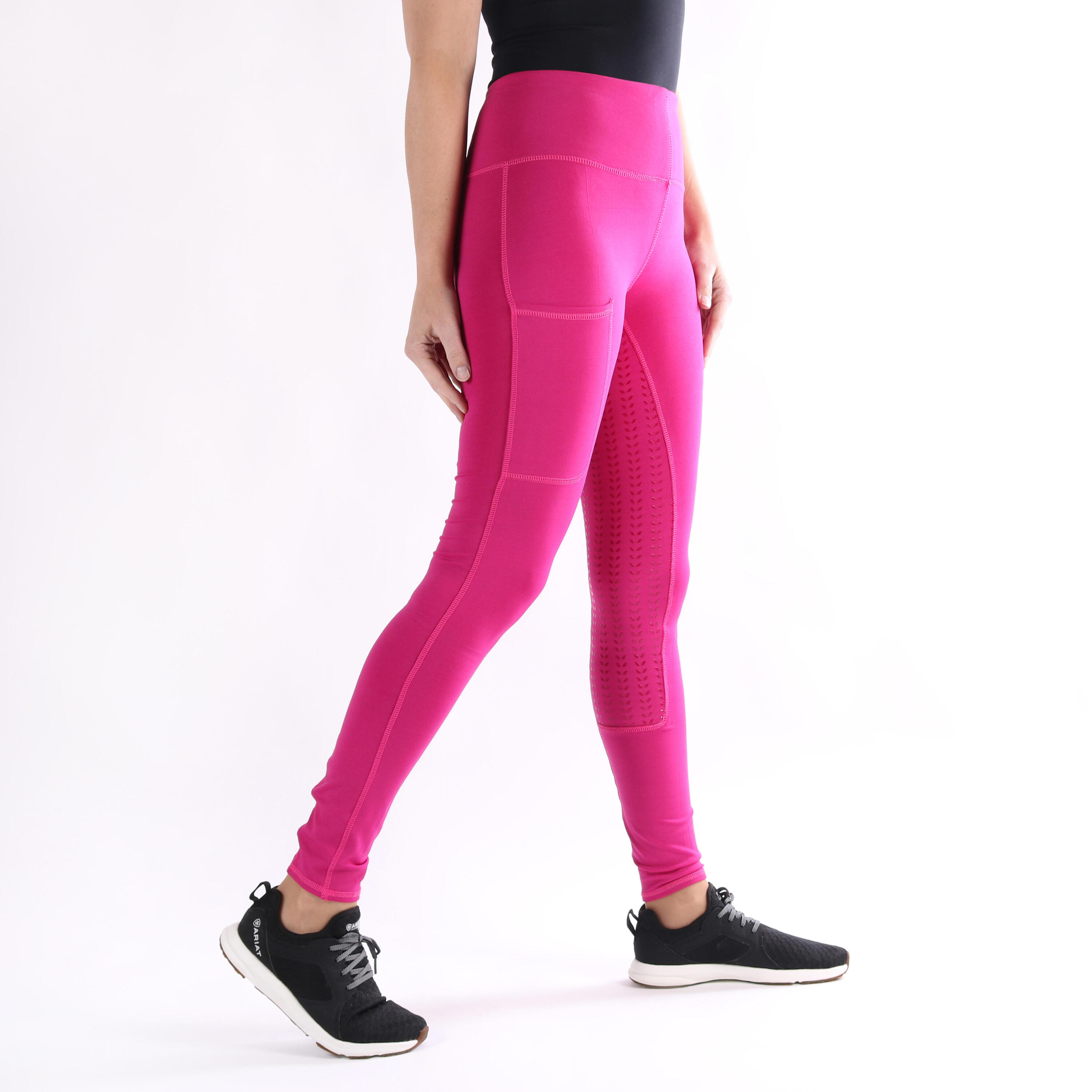 Legging d'équitation Illustris Full Grip Enfants Epplejeck Rose foncé 3/4