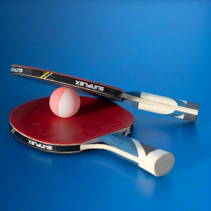 Sunflex Tischtennisbälle - 12 Bälle Weiß-Pink 2/2