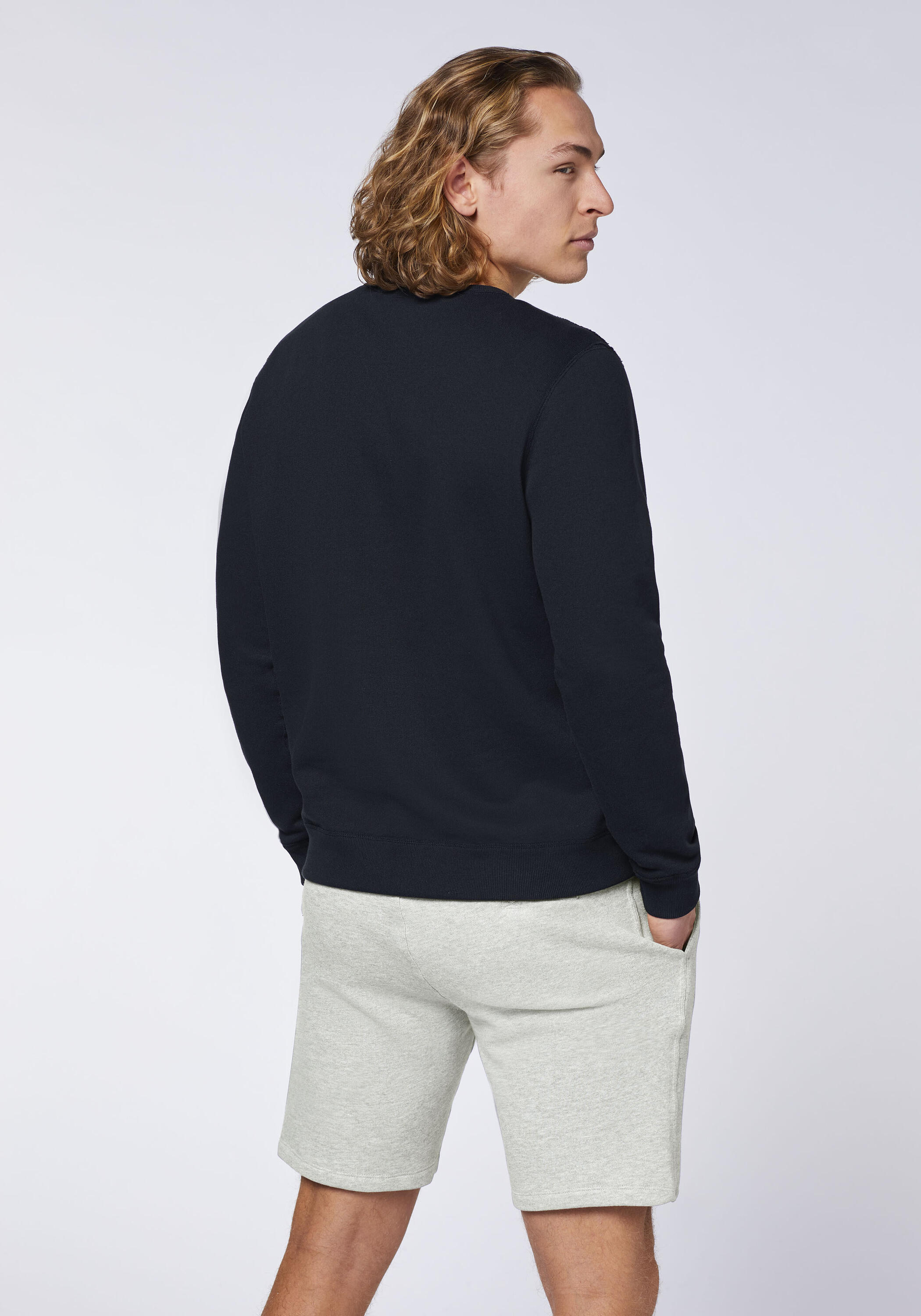 Sweater im Basic-Look mit Logo-Motiv 4/7