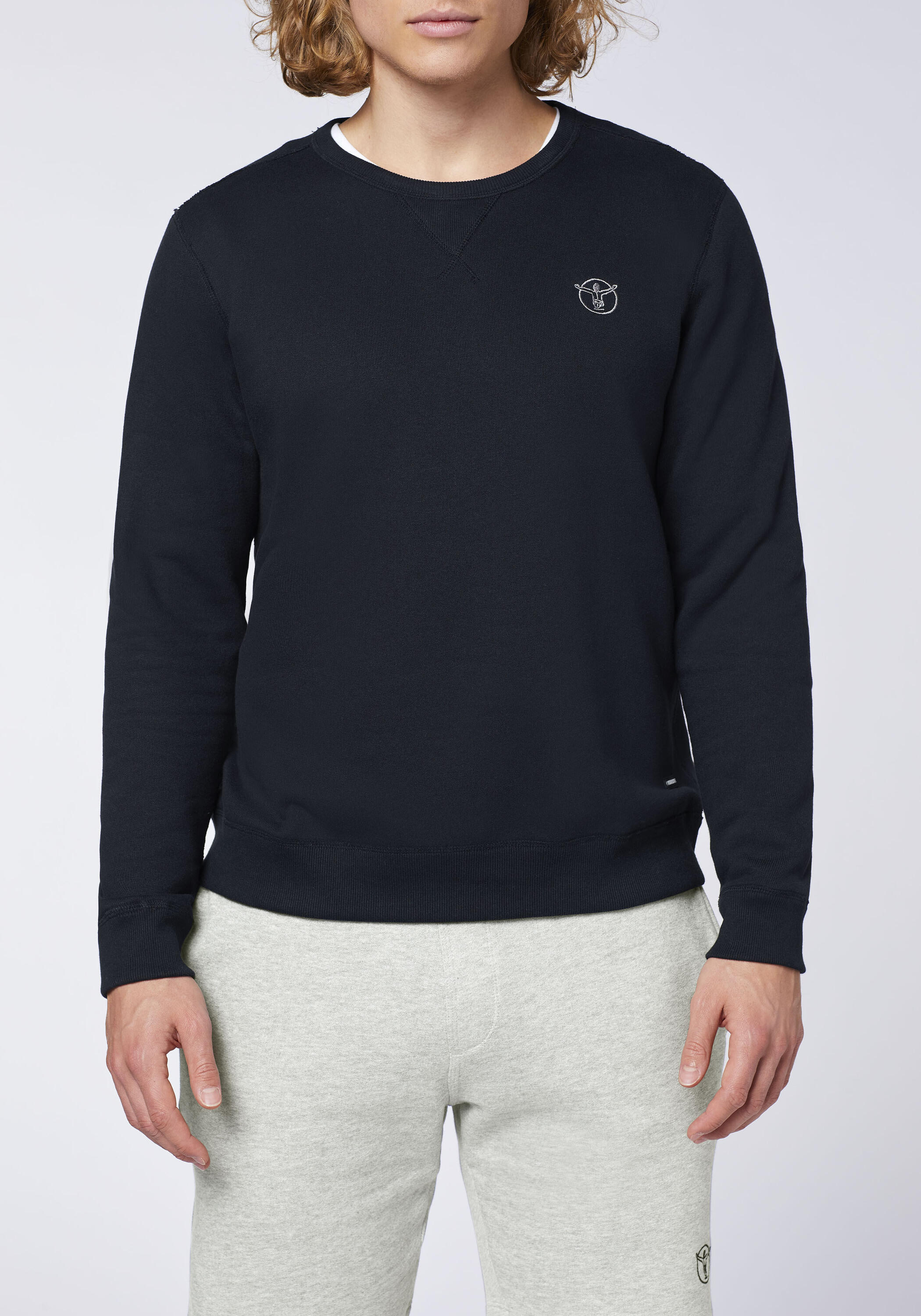 Sweater im Basic-Look mit Logo-Motiv 7/7