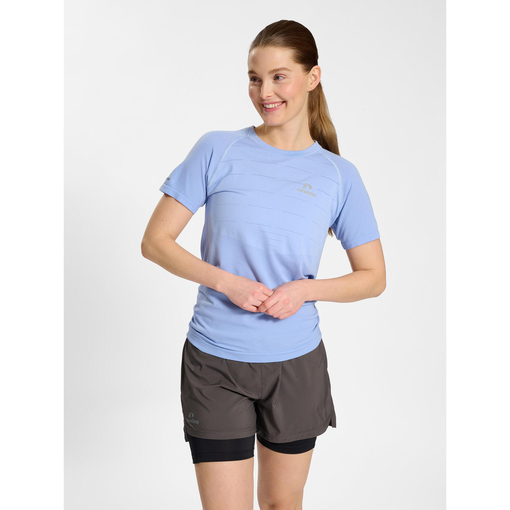 Newline - Enfiler T-shirt Nwlriverside Femme Newline - T-shirt Manches Courtes - Bleu|mauve|violet - 36 Xs - Decathlon