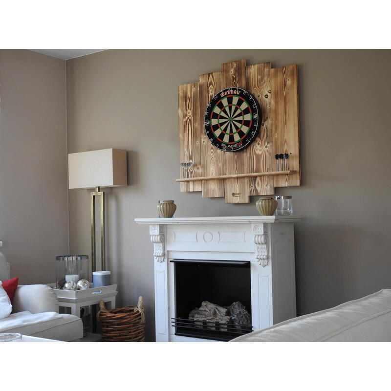 WOODEN Dartboard Surround | Premium Dart-Wandschutz | OHNE Tablet-Halter