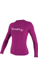 O'neill Basiques Pour Femmes Skins Manches Longues Crew Lycra Vest - Rose Renar