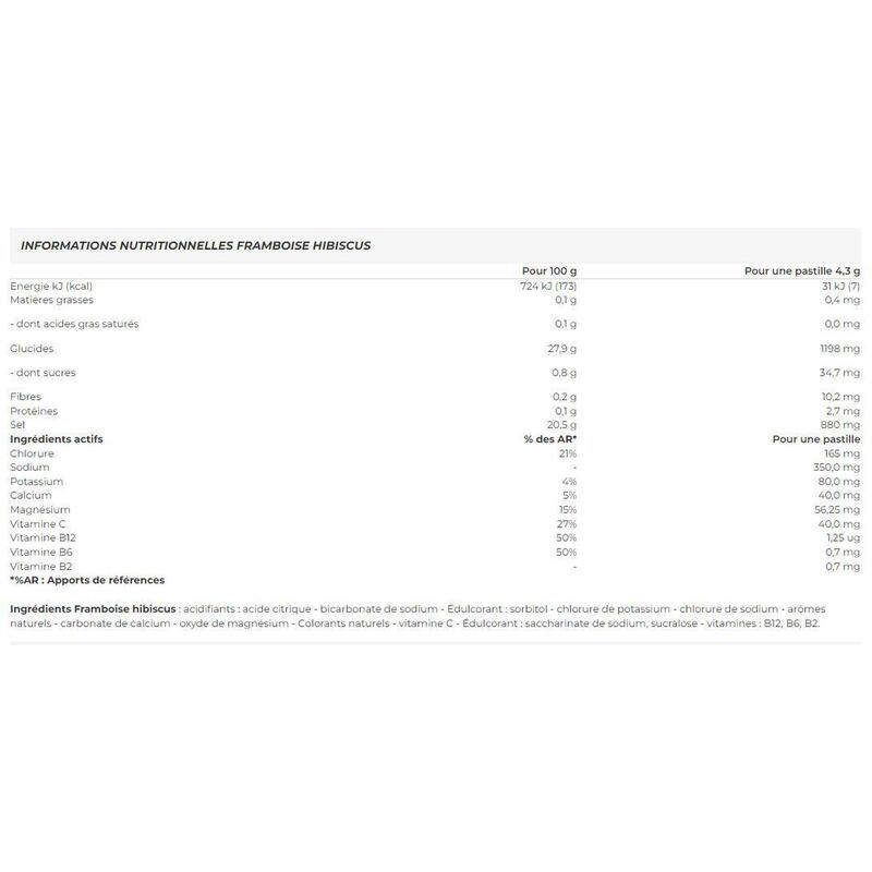 Electrolytes optimal hydration (12 tabs) | framboise hibiscus