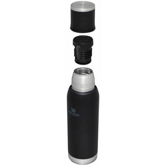 Isolierflasche 0,75L 'To-Go' Thermoskanne Kaffee Doppelwandig Edelstahl Wandern