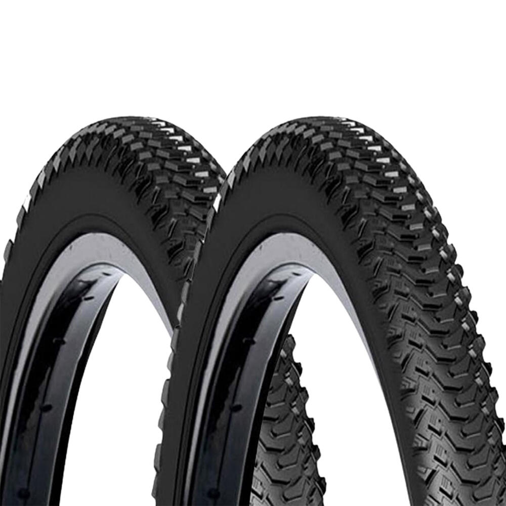 Pacote de 2 pneus pretos 20x1,90