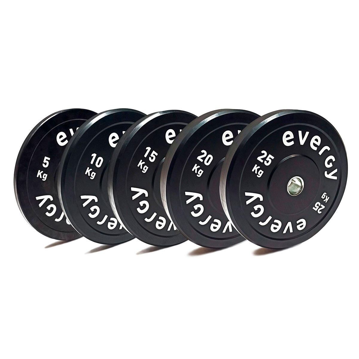 Disco bumper basic plus evergy 5kg musculación 3/4