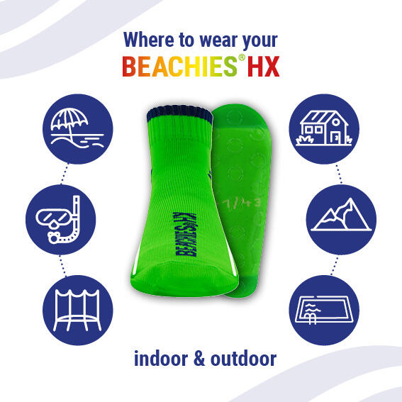 Chaussettes d'eau/Chaussettes de plage - unicolore vert
