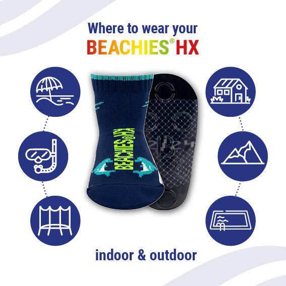 Chaussettes d'eau/Chaussettes de plage - Dauphin turquoise - Enfants