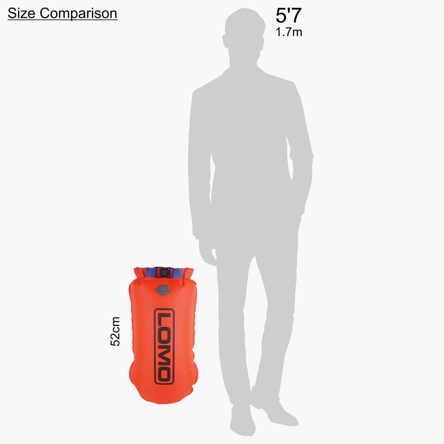 Lomo Large ECO Float TPU Dry Bag Swimming Tow Float Orange LOMO