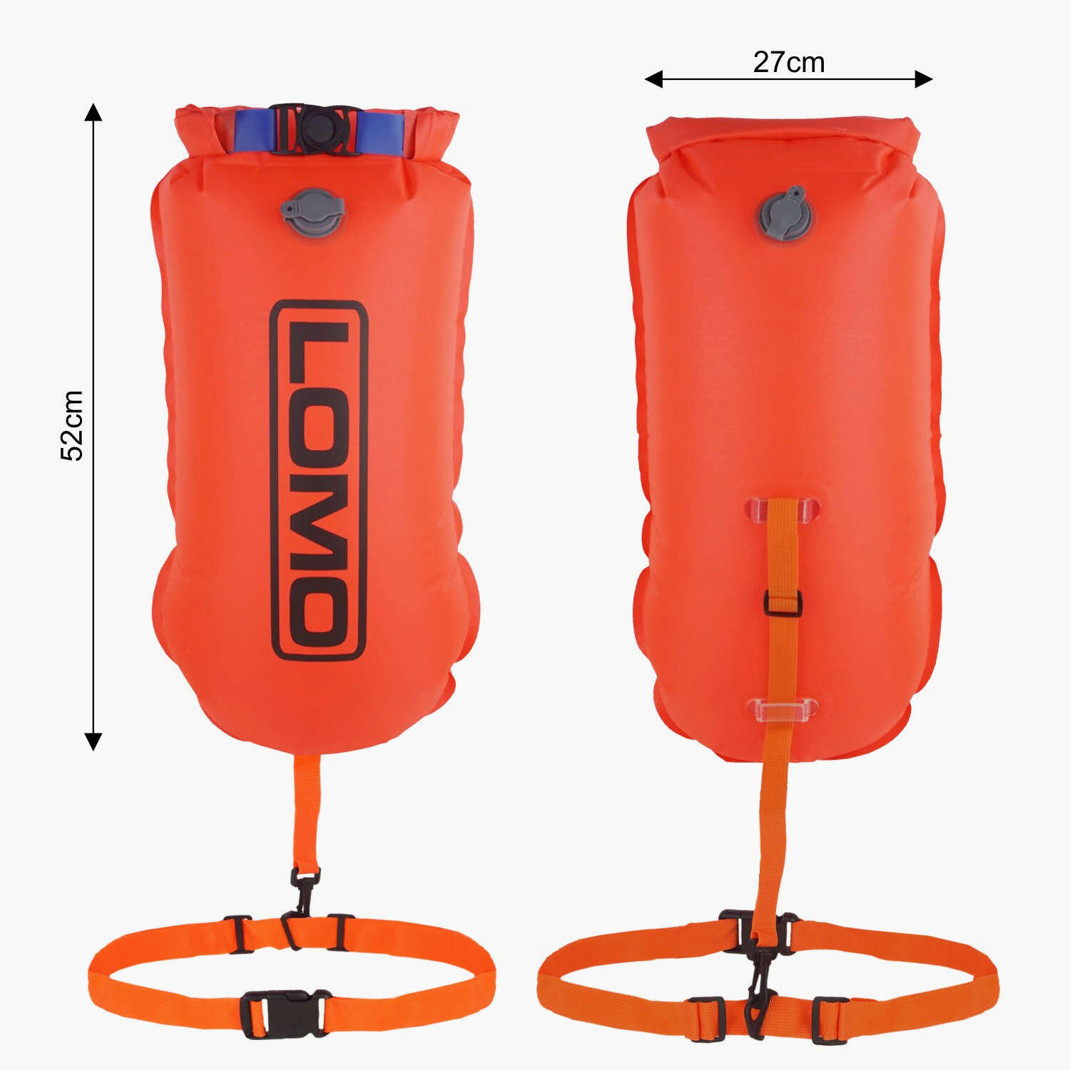 Lomo Large ECO Float TPU Dry Bag Swimming Tow Float Orange LOMO
