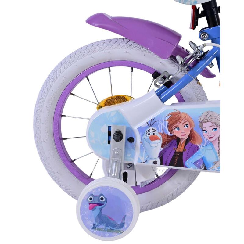 Disney Frozen 2 Vélo pour enfants Filles 14 pouces Bleu/Violet Deux freins à