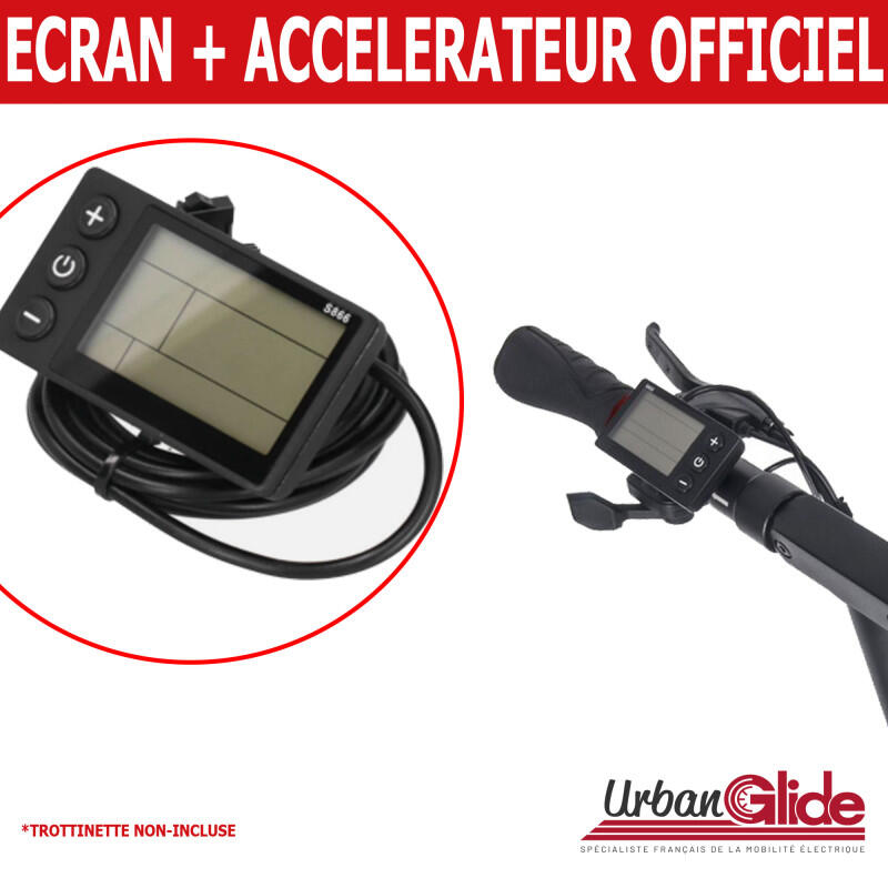 Ecran + Accelerateur pour trottinette électrique URBANGLIDE E-CROSS PRO