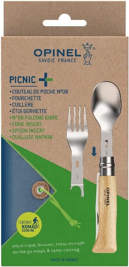 Set complet Opinel Picnic+ - Opinel n°8 + Embouts cuillère et fourchette 2/7
