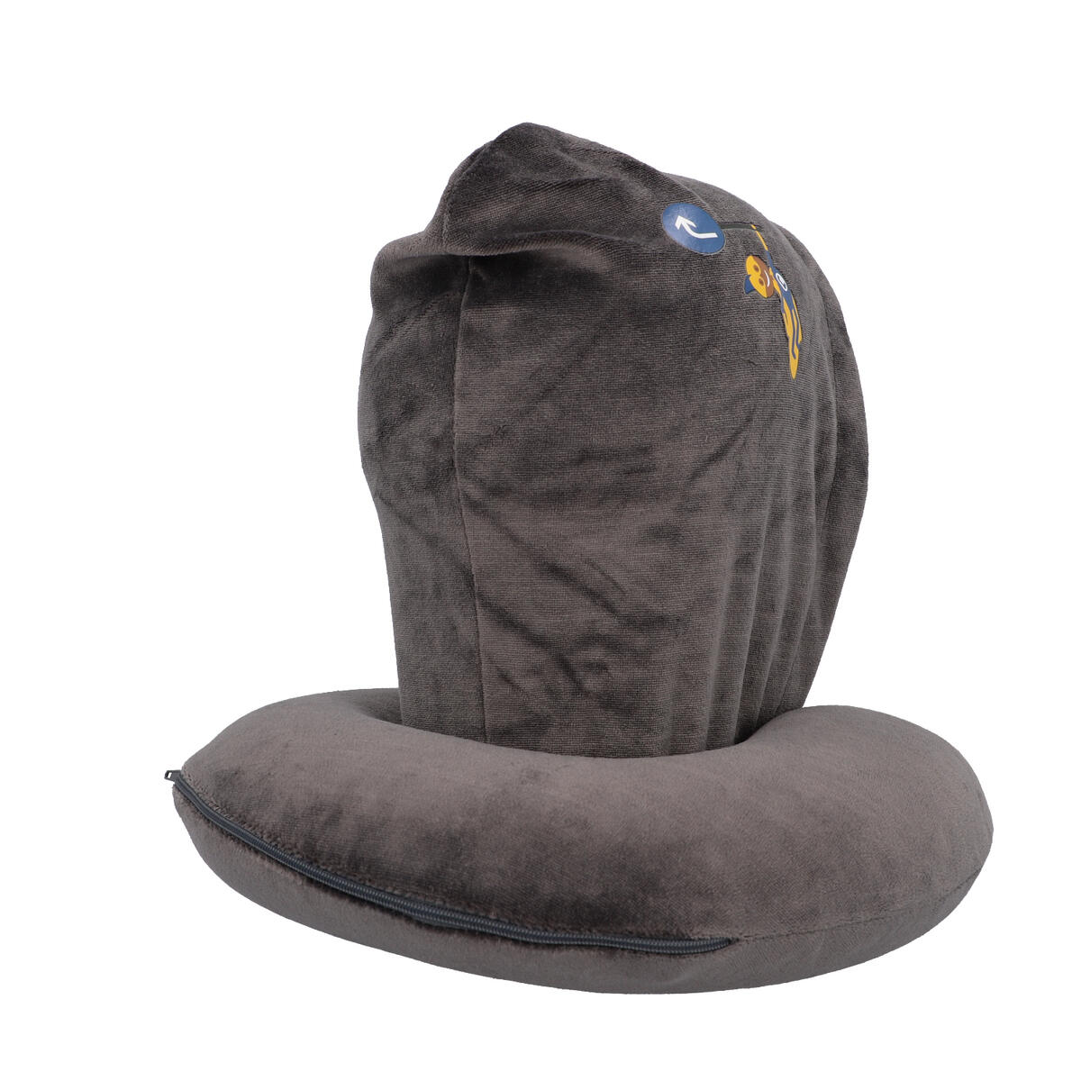 cartrend KIDS Nackenkissen mit Kapuze grau 3/7