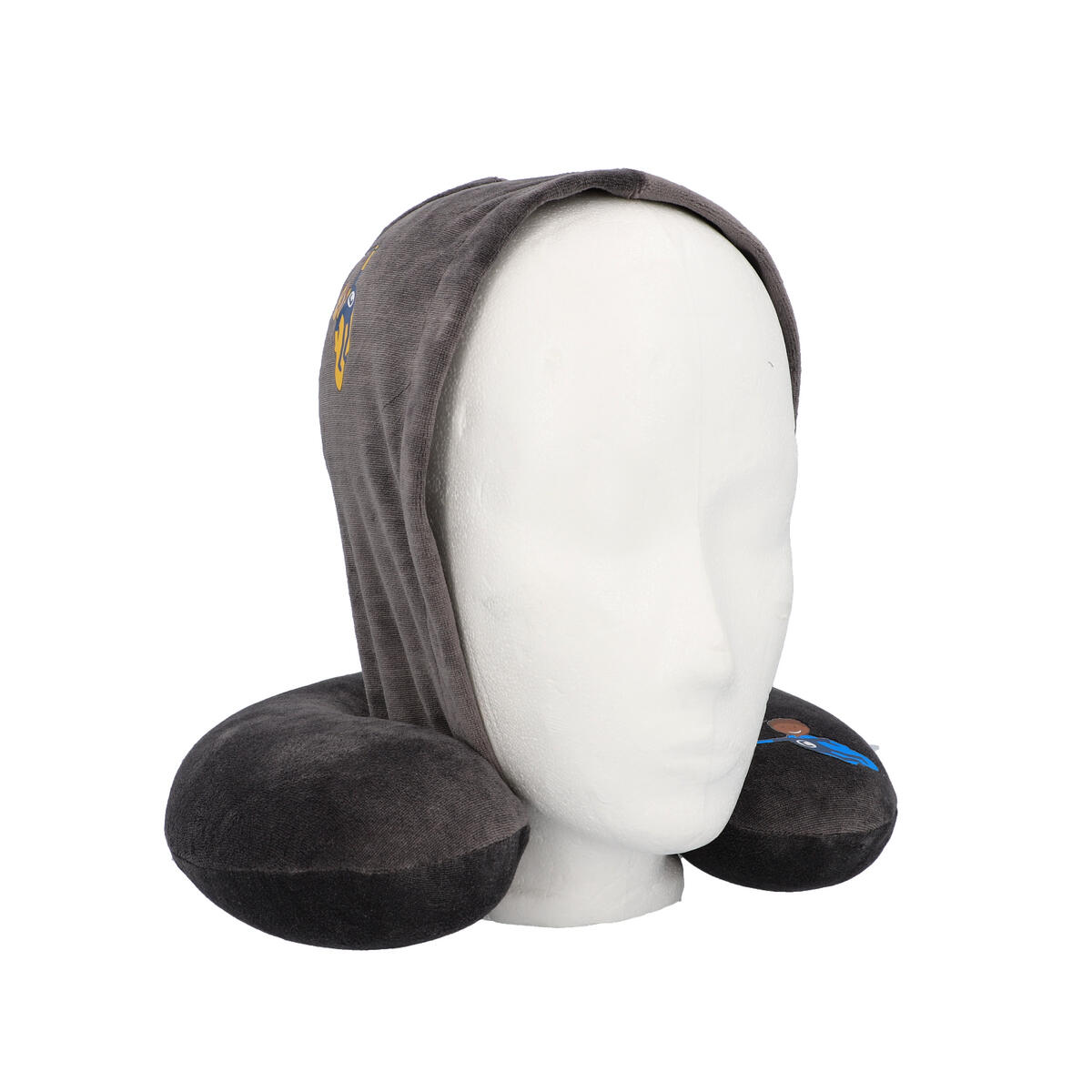 cartrend KIDS Nackenkissen mit Kapuze grau 4/7