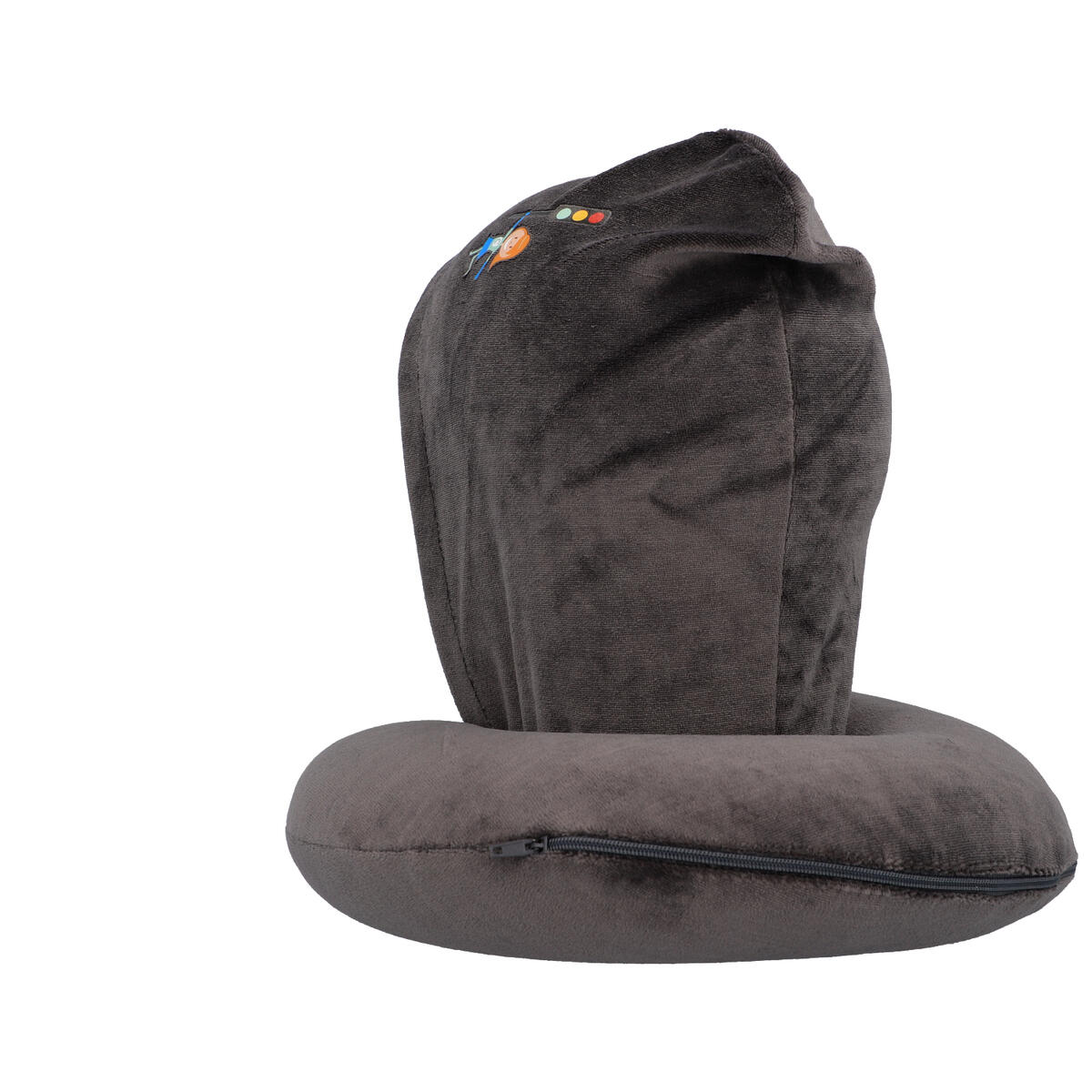cartrend KIDS Nackenkissen mit Kapuze grau 2/7