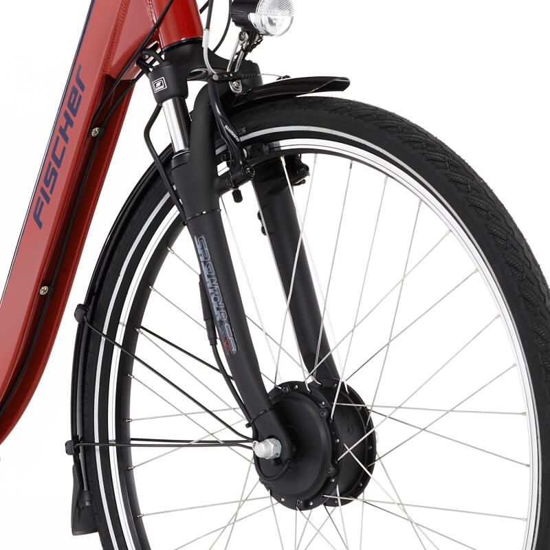 Refurbished FISCHER City E-Bike CITA 1.0 rot, 28 Zoll, RH 44 cm, 317 Wh 4/8