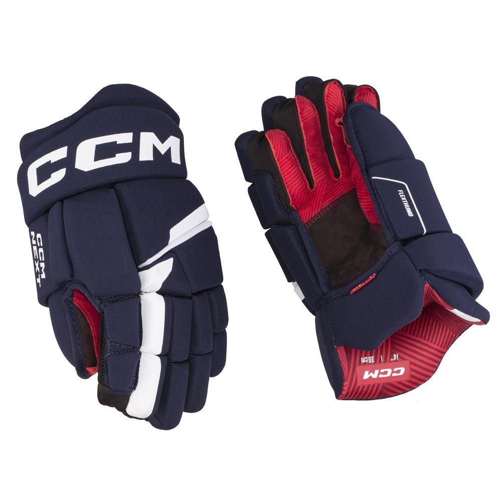 CCM Eishockey-Handschuhe Blau/Weiß Junioren CCM Next