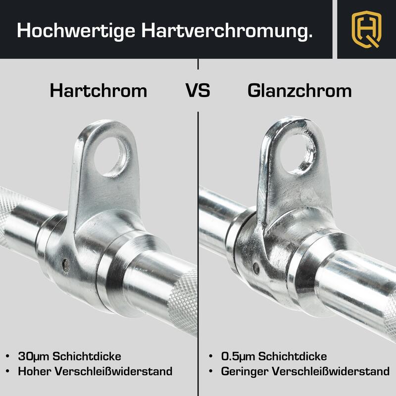 HQ Germany® Performance Latzugstange 120cm | Hartverchromt | Drehgelenk