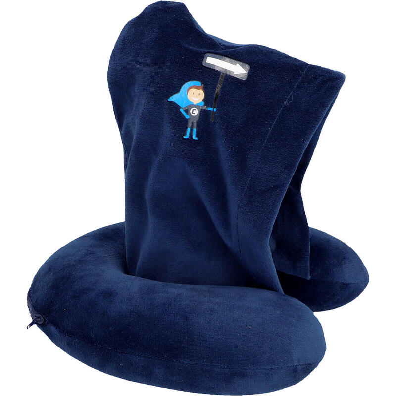 cartrend KIDS Nackenkissen mit Kapuze blau