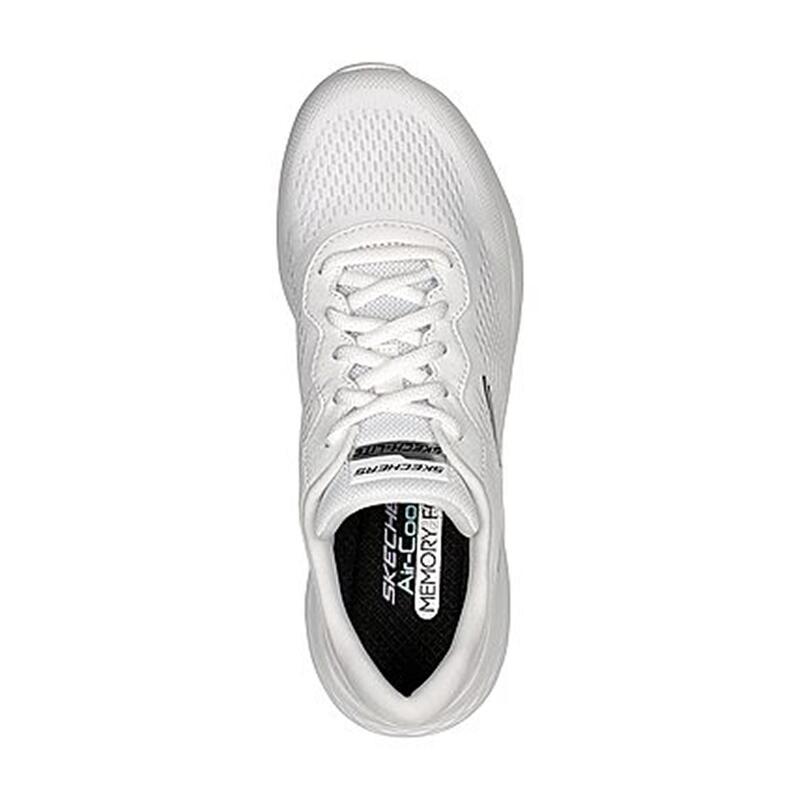 Zapatillas Deportivas Caminar Mujer Skechers 149991_WBK Blancas con Cordones