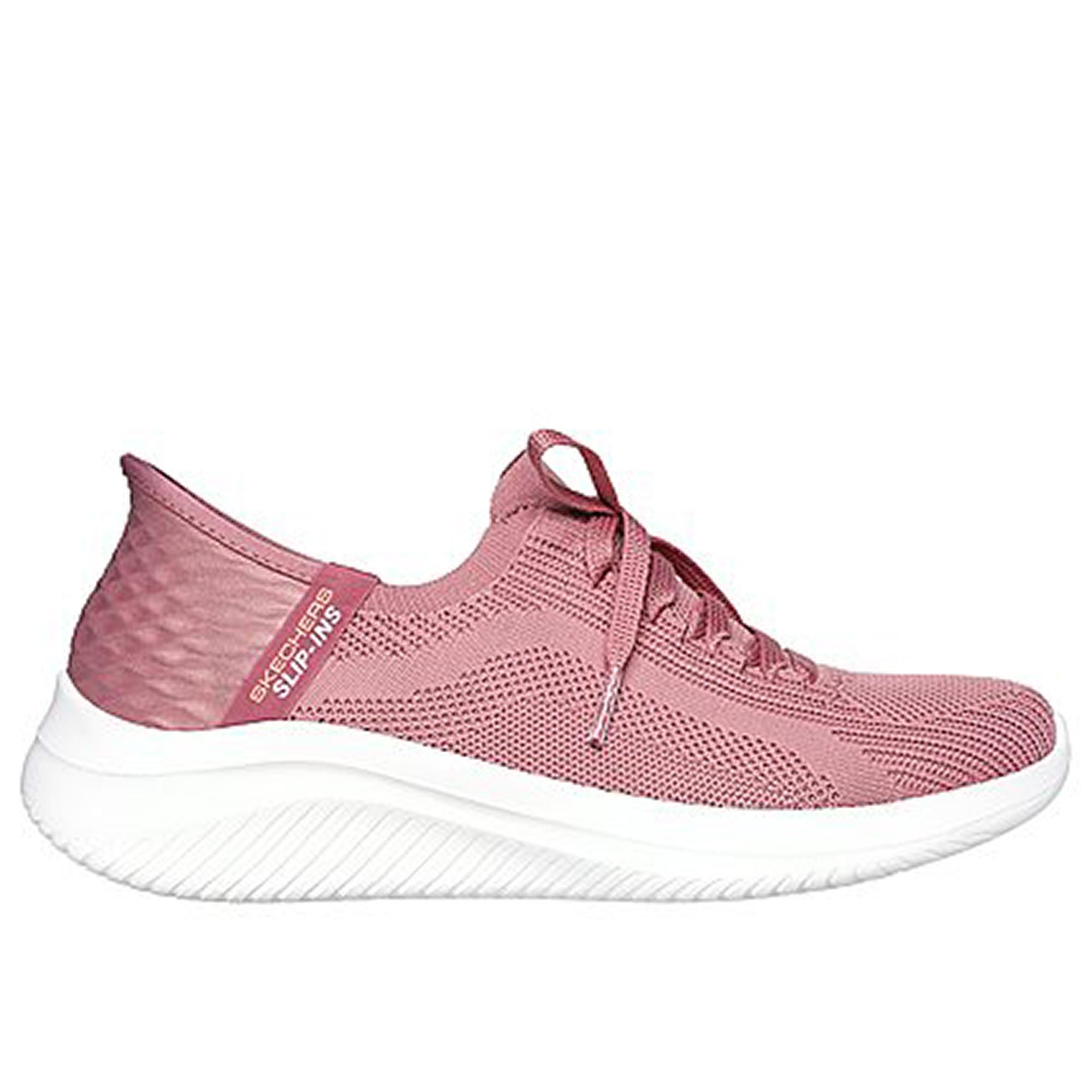 Zapatos skechers top hombre cordones rosa