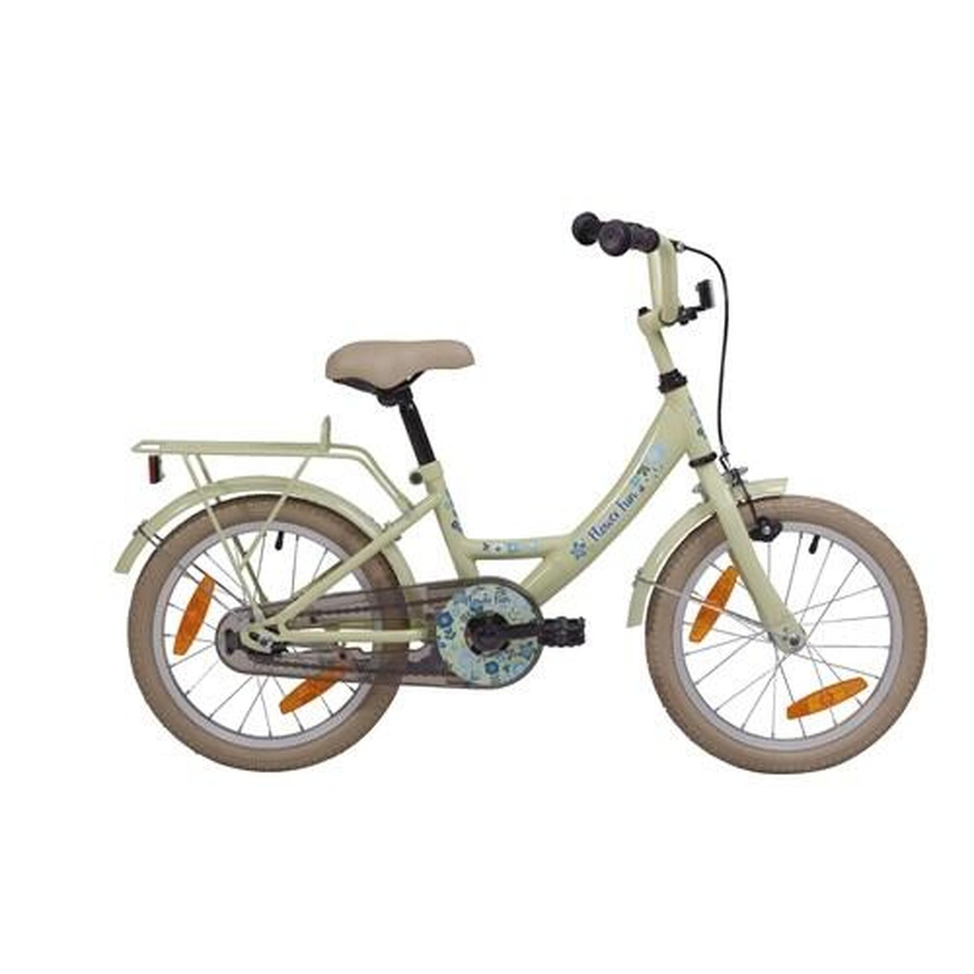 Bikefun - Vélo Pour Enfants Flower Fun 16 Pouces - Amusement Et Sécurité - Vélo Enfant - Vert - 16" - Decathlon