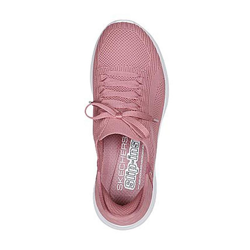 Zapatillas Deportivas Caminar Mujer Skechers 149710_MVE Rosas con Cordones