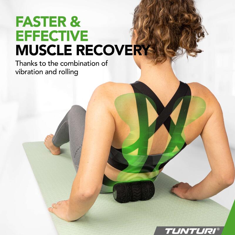 Vibrating duo Massage Roller - Rugmassage - voetmassage - 3 niveau's - compact