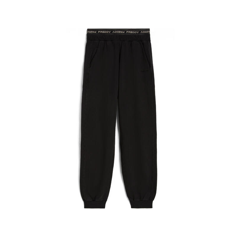 Pantalon joggers en molleton épais avec élastique griffé