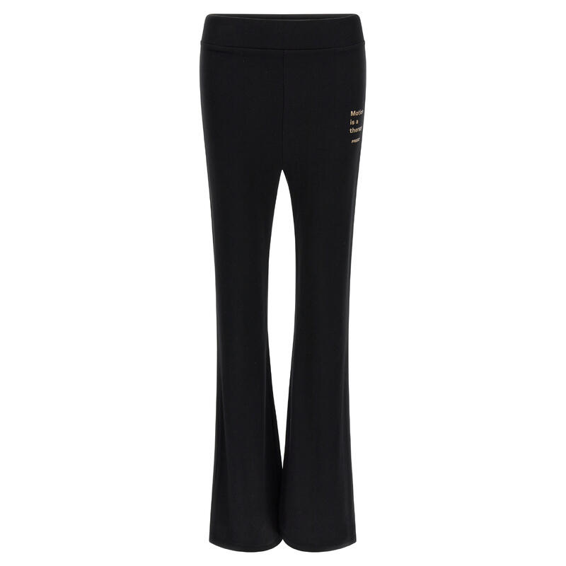 Legging taille haute en molleton de viscose à la coupe évasée