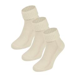 Lot de 3 paires de chaussettes en laine mérinos S9 Ecru 35/38