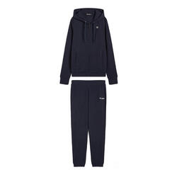 Survêtement en tissu interlock avec sweat-shirt à capuche et fermeture éclair