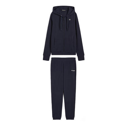 Survêtement en tissu interlock avec sweat-shirt à capuche et fermeture éclair